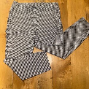 Michael Kors Checked Gingham Blue White Stretch Pants L